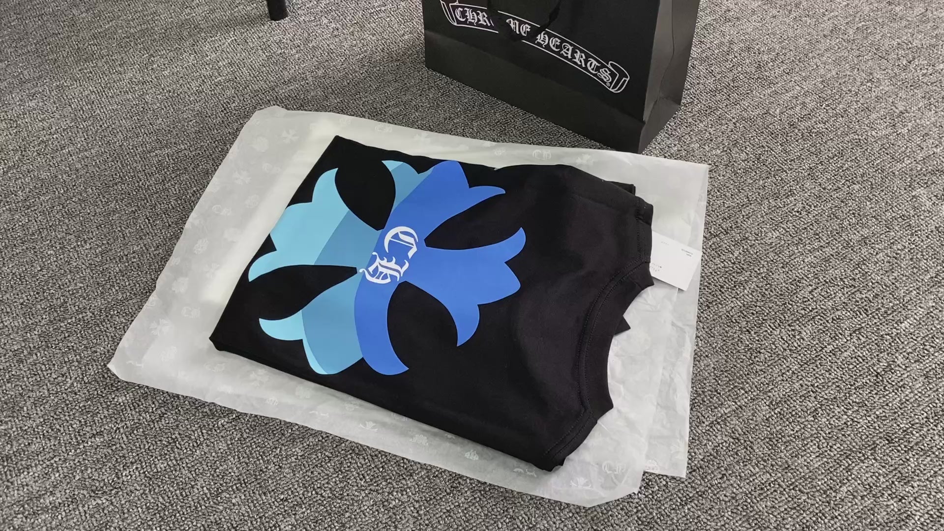 T shirt manche courte Chrome hearts Blanc et bleu / Noir et bleu