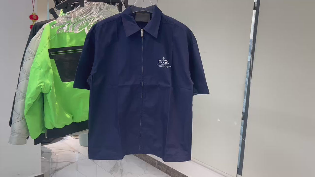 Chemise à manches courtes en coton technique