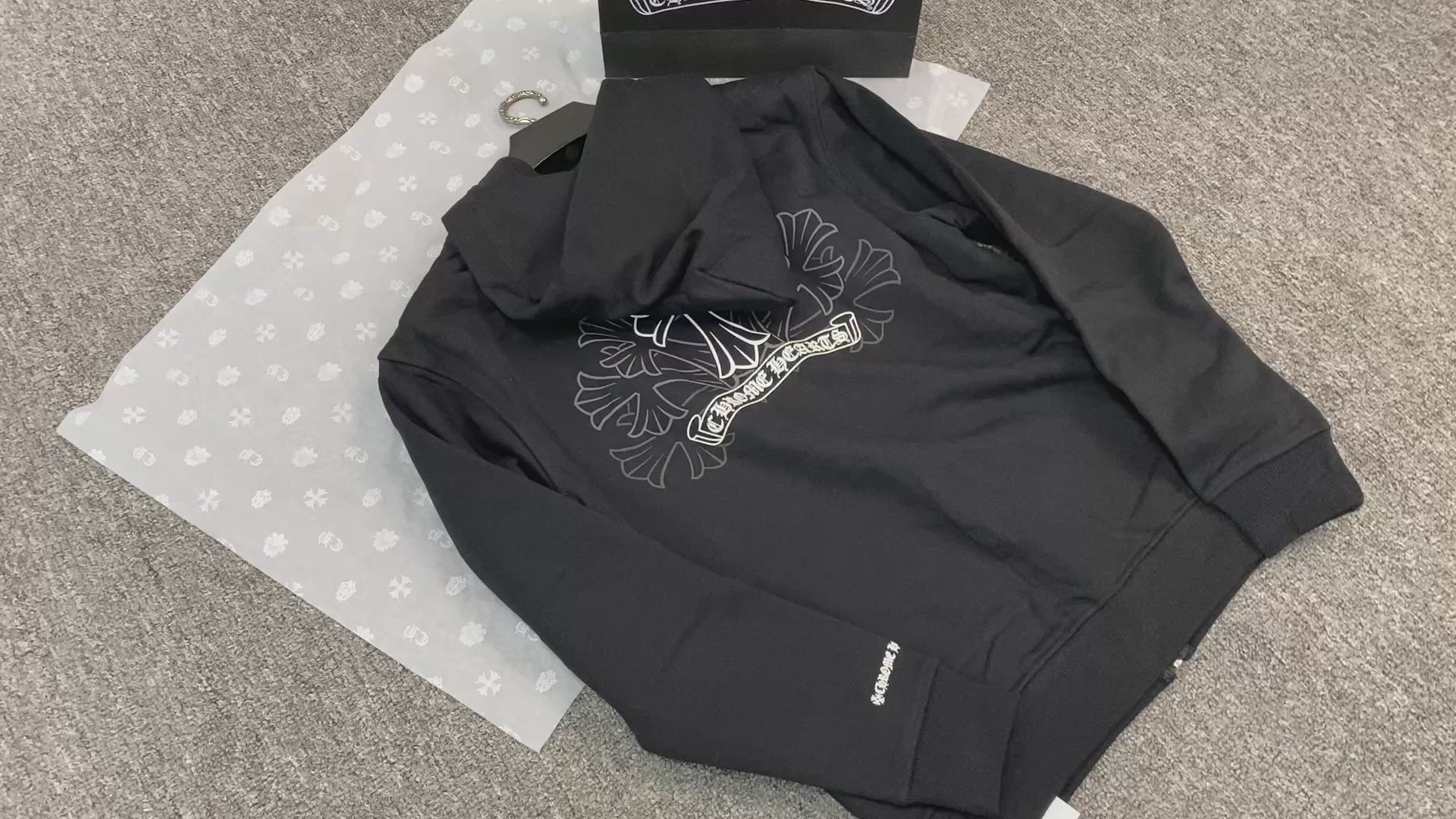 Sweatshirt à capuche Chrome Hearts black
