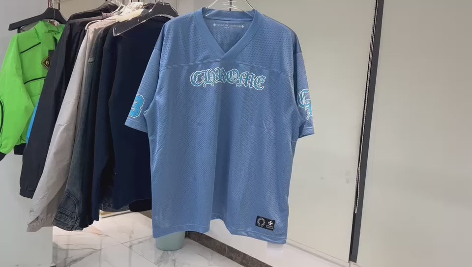 Chrome hearts Blue short sleeve Jersey