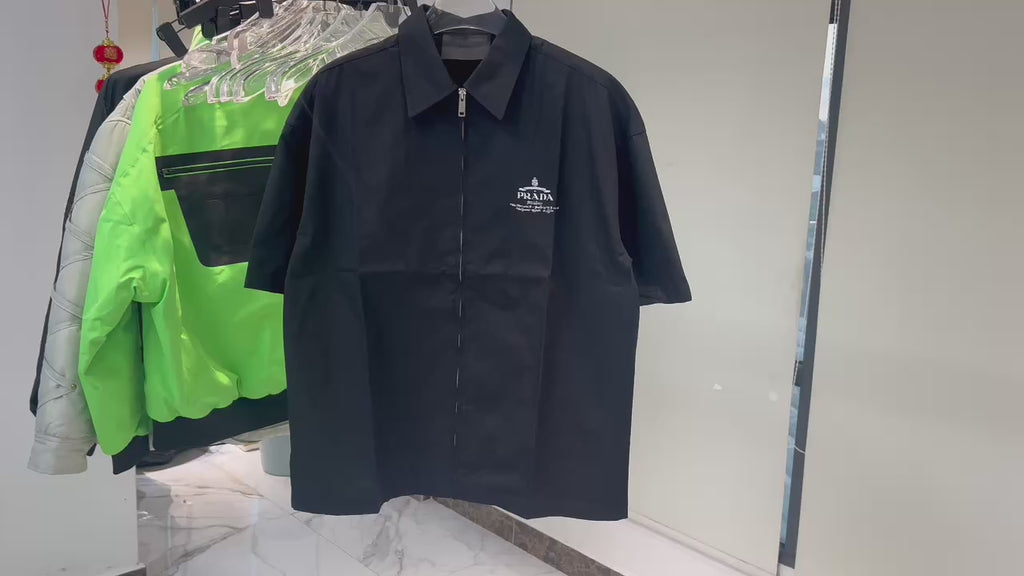 Chemise à manches courtes en coton technique