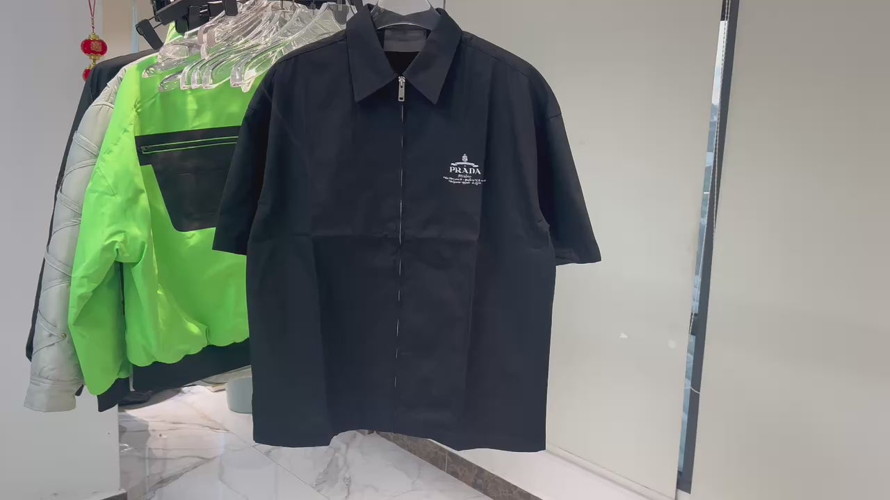 Chemise à manches courtes en coton technique