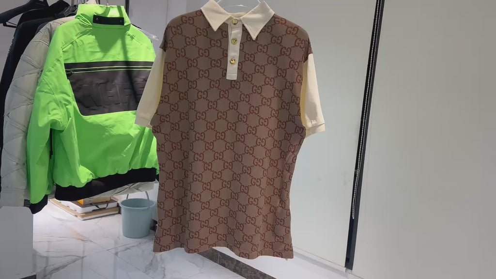 Polo GG jumbo en jacquard de coton et soie