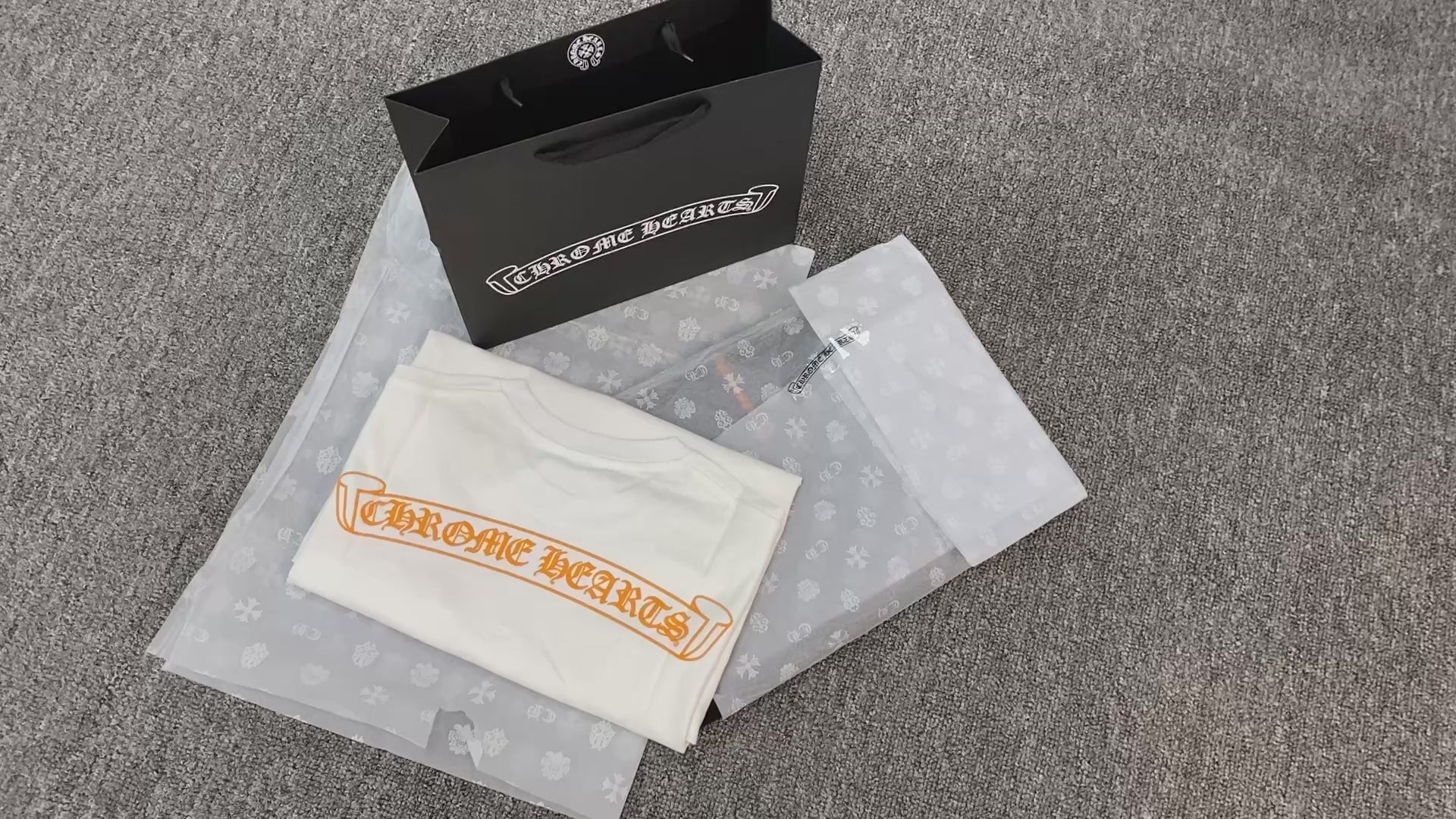 T shirt manche courte blanc orange / Noir orange