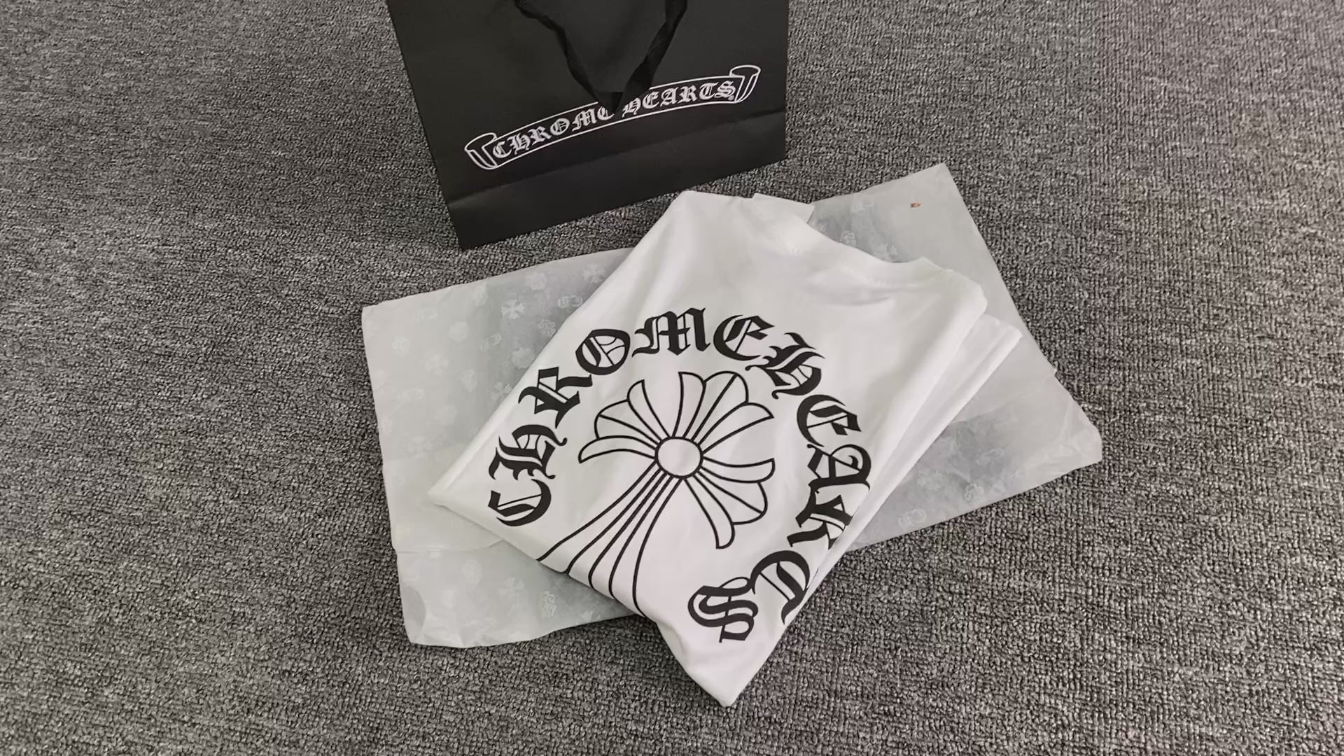 T shirt manche courte Chrome Hearts Neck Logo Blanc noir / Noir blanc
