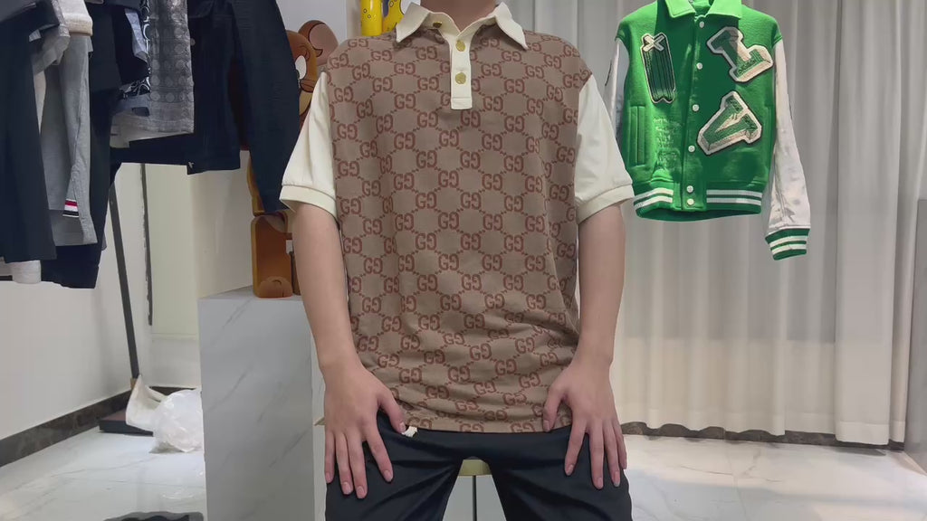 Polo GG jumbo en jacquard de coton et soie