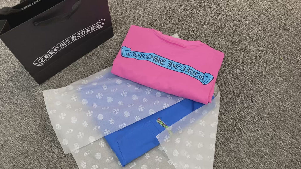 T shirt Chrome hearts Pink / Blue