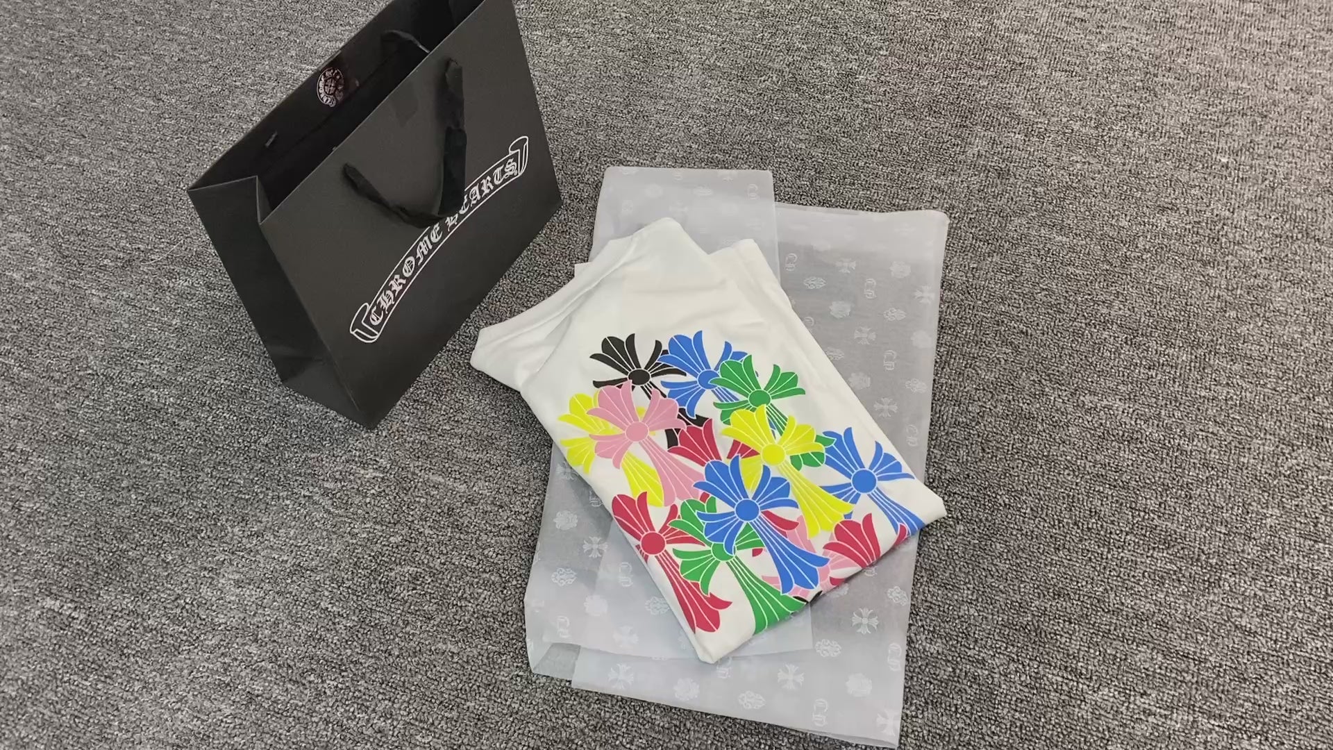 T shirt manche courte Chrome Hearts multi Colors Cross Cemetery