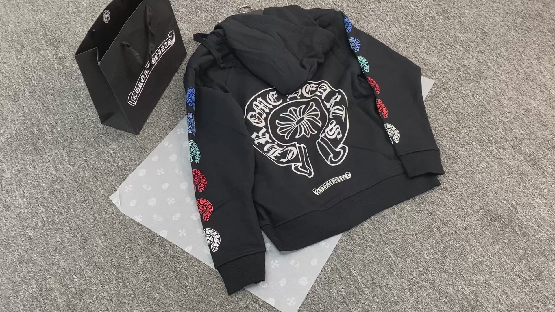 Chrome hearts Multi color Horseshoe Logo Zip Up hoodie