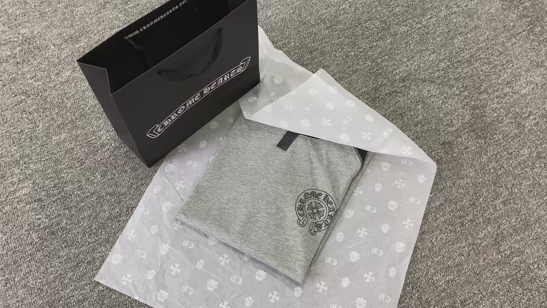 Chrome Hearts Horseshoe Baseball Shirt - Grey/Black