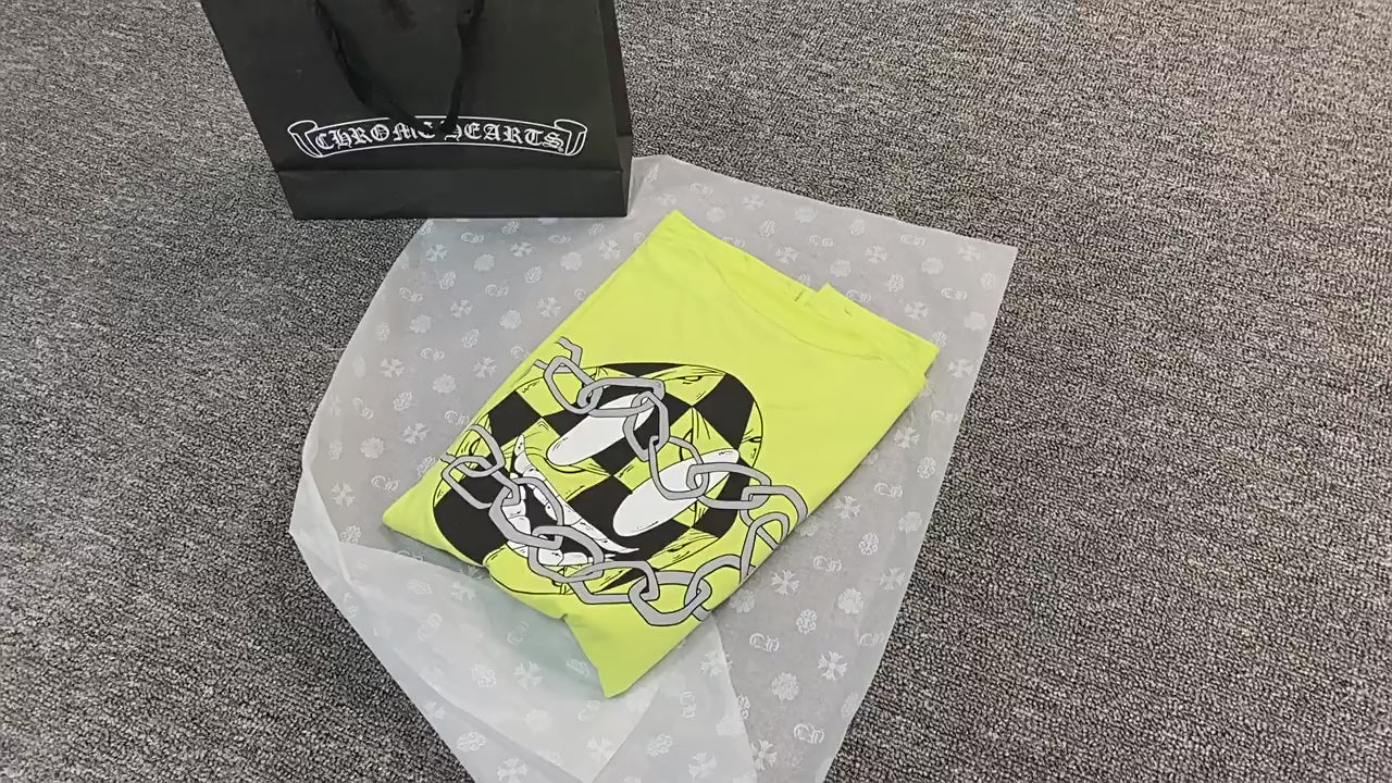 T-shirt manche courte Jaune motif Chrome H