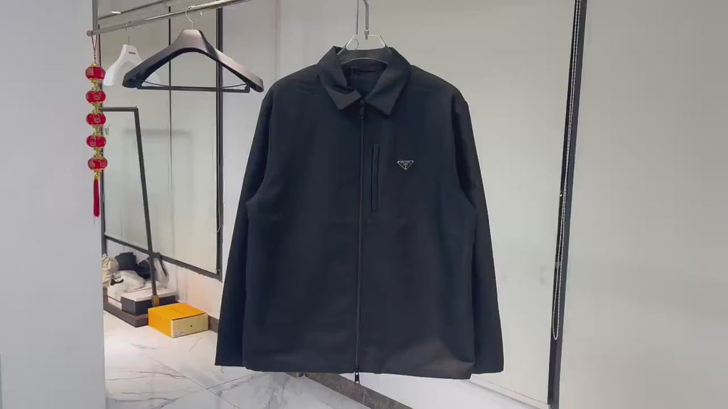 Prada veste  - zippée à plaque logo Noir