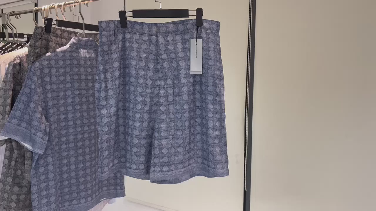 Dior - Bermuda Cannage Sergé de soie bleu